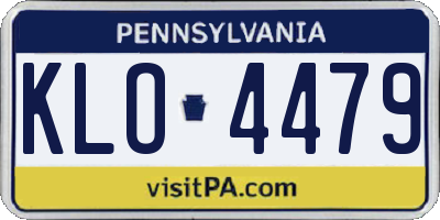 PA license plate KLO4479