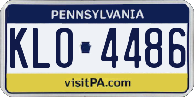 PA license plate KLO4486