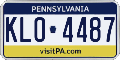 PA license plate KLO4487