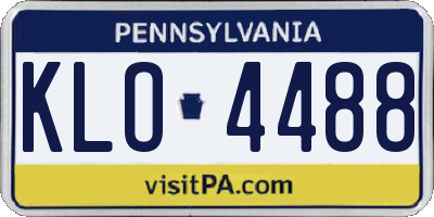 PA license plate KLO4488