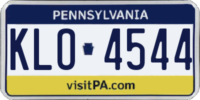 PA license plate KLO4544