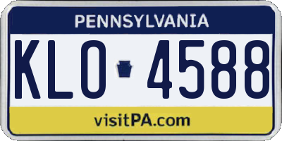 PA license plate KLO4588