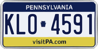 PA license plate KLO4591