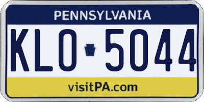 PA license plate KLO5044
