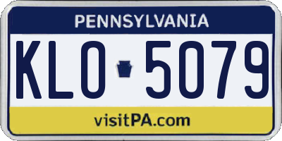 PA license plate KLO5079