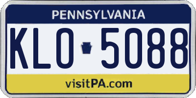PA license plate KLO5088