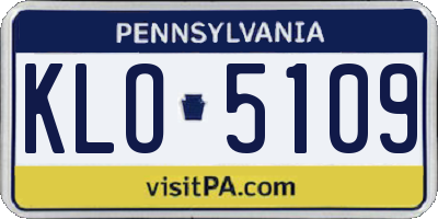 PA license plate KLO5109