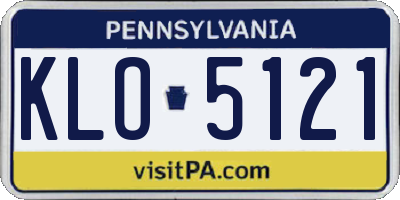 PA license plate KLO5121