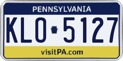 PA license plate KLO5127