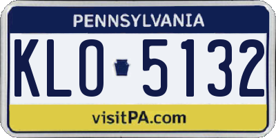 PA license plate KLO5132