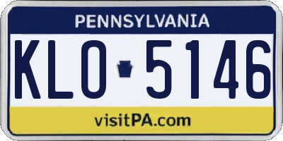PA license plate KLO5146