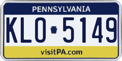 PA license plate KLO5149
