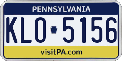 PA license plate KLO5156