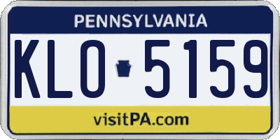 PA license plate KLO5159