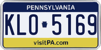 PA license plate KLO5169