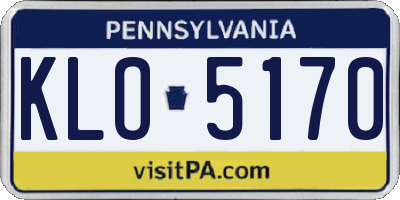 PA license plate KLO5170