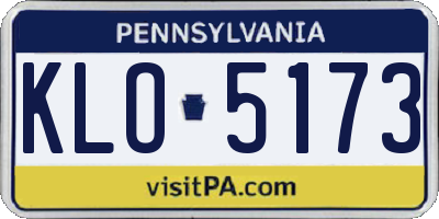 PA license plate KLO5173
