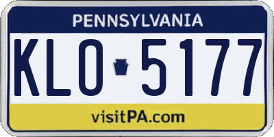 PA license plate KLO5177