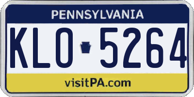 PA license plate KLO5264