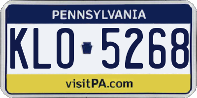 PA license plate KLO5268