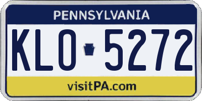 PA license plate KLO5272
