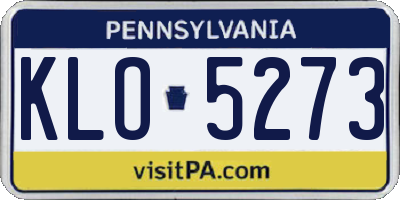 PA license plate KLO5273