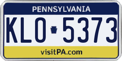 PA license plate KLO5373