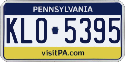 PA license plate KLO5395
