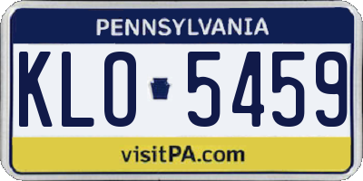 PA license plate KLO5459