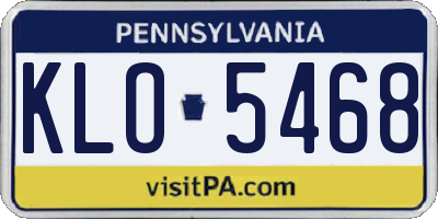 PA license plate KLO5468