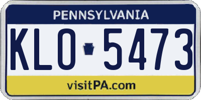 PA license plate KLO5473