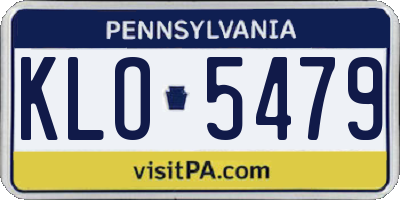 PA license plate KLO5479