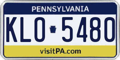 PA license plate KLO5480