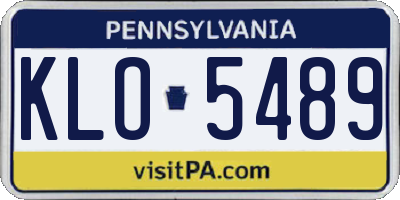 PA license plate KLO5489