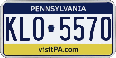 PA license plate KLO5570