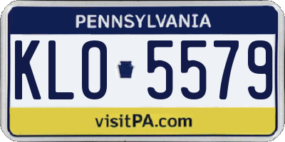 PA license plate KLO5579