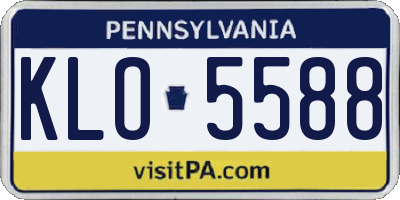 PA license plate KLO5588