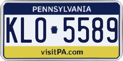 PA license plate KLO5589
