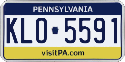PA license plate KLO5591