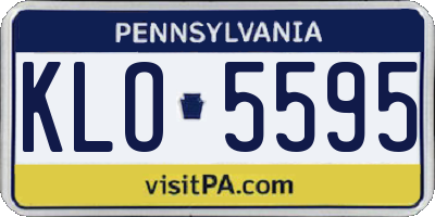 PA license plate KLO5595