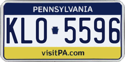 PA license plate KLO5596