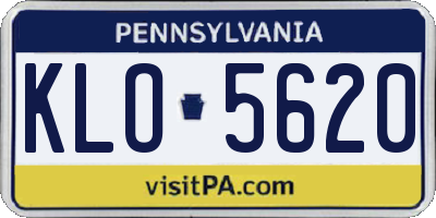 PA license plate KLO5620