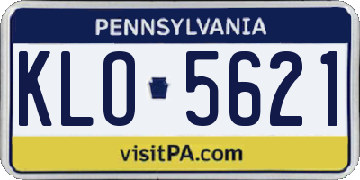 PA license plate KLO5621