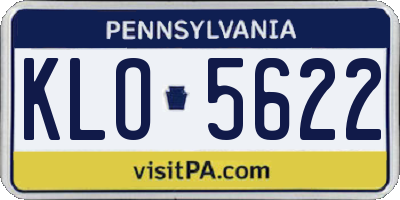 PA license plate KLO5622