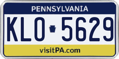 PA license plate KLO5629