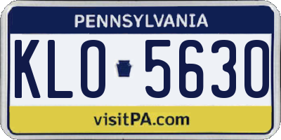 PA license plate KLO5630