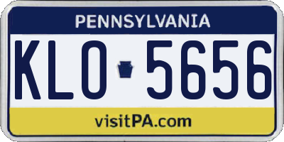 PA license plate KLO5656
