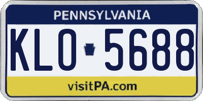 PA license plate KLO5688