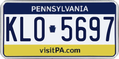 PA license plate KLO5697