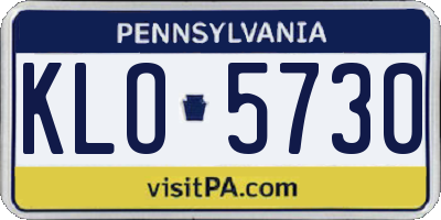 PA license plate KLO5730